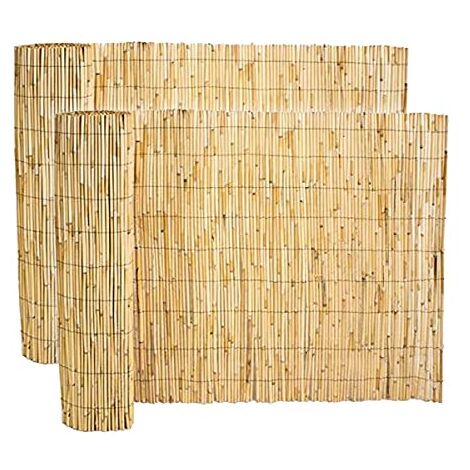 Lot de 2 canisses en bambou brise-vue – Clôture décorative extérieure – Protection contre vent et soleil – Dimensions 100 x 500 cm – Visiodirect