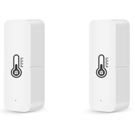 Lot de 2 capteurs intelligents de température et d'humidité Tuya Wifi, alimentés par batterie, pour une sécurité optimale avec Tuya Smart Life --