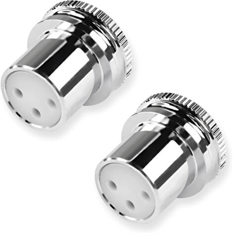 Lot de 2 Capuchons Anti-poussière XLR Femelle, Capuchons de Protection pour Prise Femelle XLR, Capuchons réducteurs de Bruit, Capuchons de Protection Contre la poussière XLR plaqués Rhodium