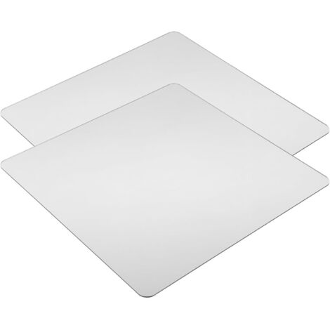 Lot de 2 Carreaux de Miroir Adhésifs Muraux en Acrylique Autocollant 30 CM