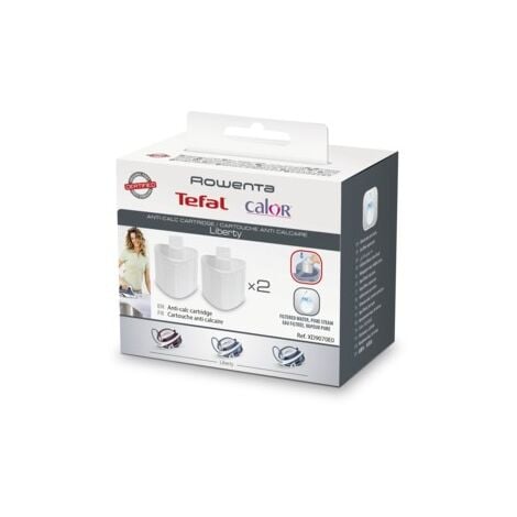 Lot de 2 cartouches anti-calcaire pour Centrale vapeur TEFAL XD9070E0