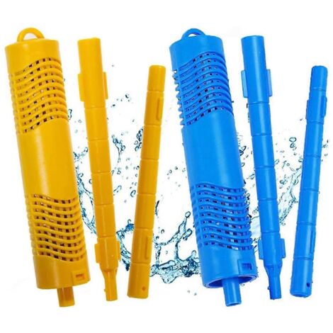 Lot de 2 cartouches de bâtonnets minéraux pour spa, bleu et jaune.