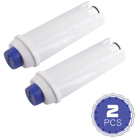 Lot de 2 cartouches de filtre à eau de rechange compatibles avec l'adoucisseur à charbon actif pour cafetière automatique Delonghi DLS C002