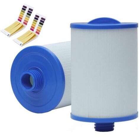 Lot de 2 cartouches filtrantes pour filtres jacuzzi pour spa, Unicel 6CH-940, Pleatco PWW50P3, écumoire à accès frontal Waterline et Filbur FC-0359/+ 2 bandelettes de test pH