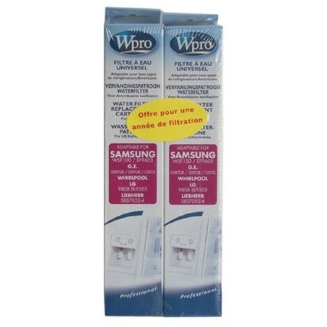 Lot de 2 cartouches filtrantes universelles pour Réfrigérateur W-PRO 484000008553