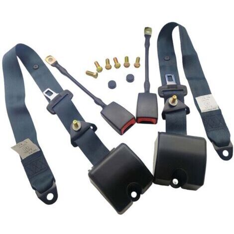 Lot de 2 Ceintures de sécurité rétractables automatiques à trois points pour voitures, bus, camions et ceintures réglables de type épaule pour les rangées avant et arrière