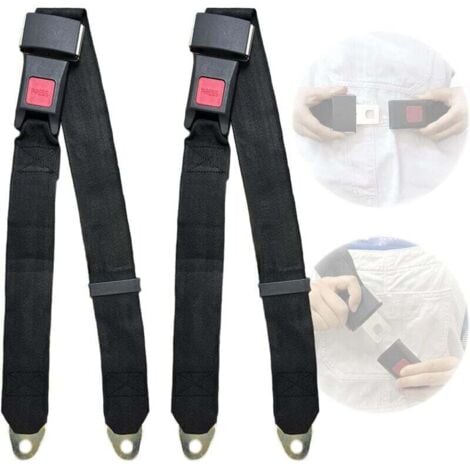 RNEMITERY Lot de 2 ceintures de sécurité universelles réglables 2 points de harnais de sécurité réglables ceinture de sécurité simple double，Ceinture de sécurité adaptée aux personnes âgées et handicapées - noi