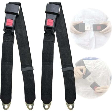 Lot de 2 ceintures de sécurité universelles réglables 2 points de harnais de sécurité réglables ceinture de sécurité simple double，Ceinture de sécurité adaptée aux personnes âgées et handicapées - noi