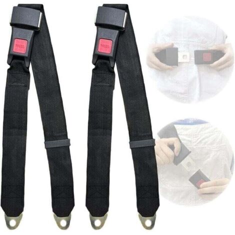 Lot de 2 ceintures de sécurité universelles réglables 2 points de harnais de sécurité réglables ceinture de sécurité simple double，Ceinture de sécurité adaptée aux personnes âgées et handicapées - noi