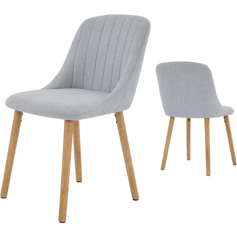Hoerfuriy - lot de 2 - chaise de salle a manger -Scandinave-GRIS