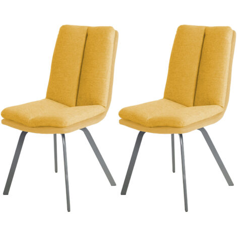 Lot de 2 chaises 47x65x86 cm jaune - GALTY