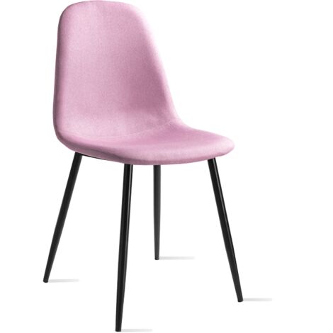 Lot de 2 chaises à manger, chaises rembourrées avec pieds en métal pour le salon, le bureau ou la cuisine, style rétro