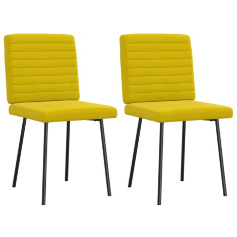 Lot de 2 Chaises à manger,Chaise de cuisine Jaune Velours CFW70731