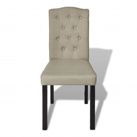 Lot de 2 Chaises à manger，Chaise de cuisine poil de chameau tissu CFW26928