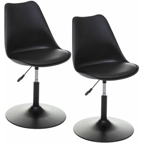 Lot de 2 chaises ajustables en hauteur à coussin AIKO