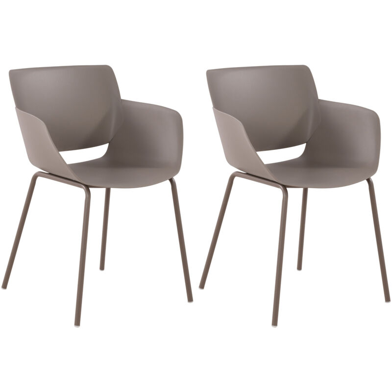 Lot de 2 chaises Alpena Taupe
