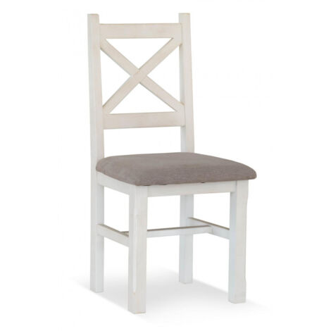 Lot de 2 chaises - Bois - Blanc - Décoration d'Autrefois