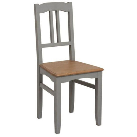 Lot de 2 chaises - Bois - Gris - Interior's
