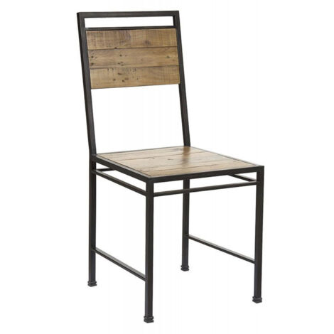 Lot de 2 chaises - Bois - Marron - Interior's