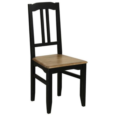 Lot de 2 chaises - Bois - Noir - Interior's