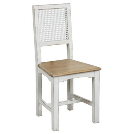 Lot de 2 chaises canné - Bois - Blanc - Interior's