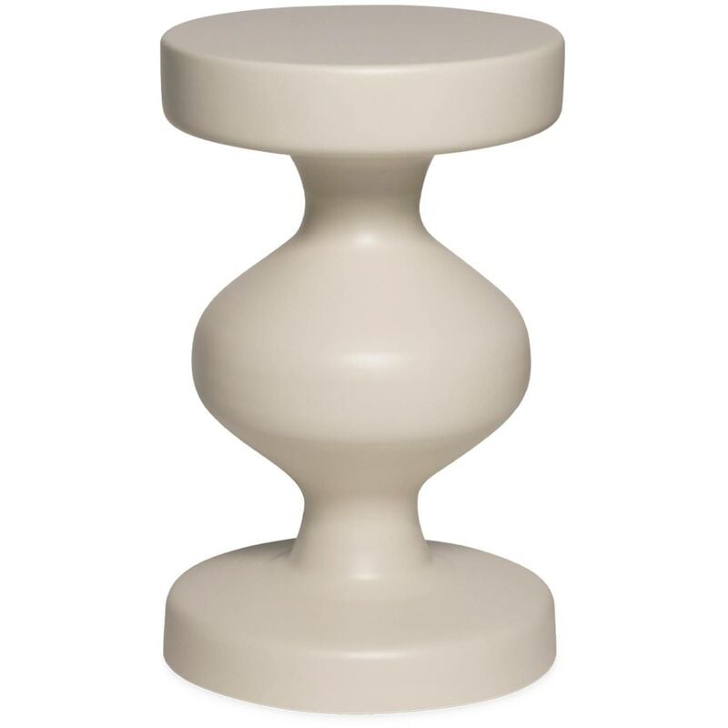 Table d'appoint. bout de canapé. table de chevet en métal. crème. Hawa Ø29.5 x h 47cm