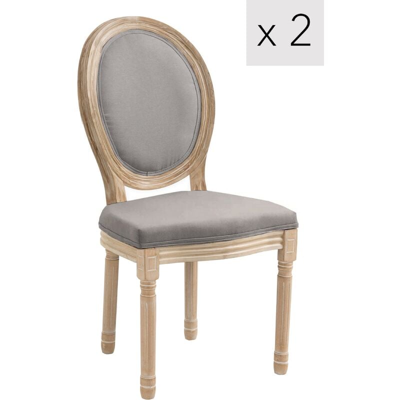 Nordlys - Lot de 2 Chaises Classiques Salle a Manger Bois