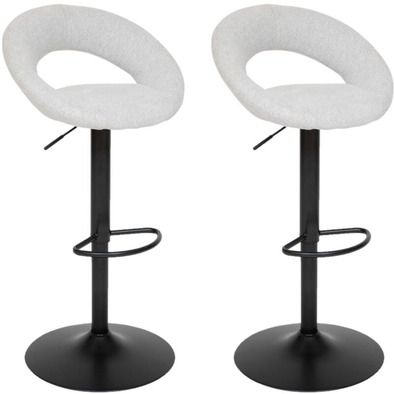 Lot de 2 chaises de bar en tissu SACHA