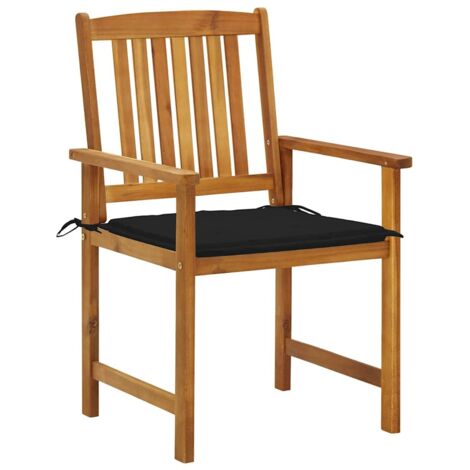 Lot de 2 Chaises de jardin avec coussins - Chaises d'extérieur pour terrasse/jardin Bois d'acacia massif BV948615 - BonneVie