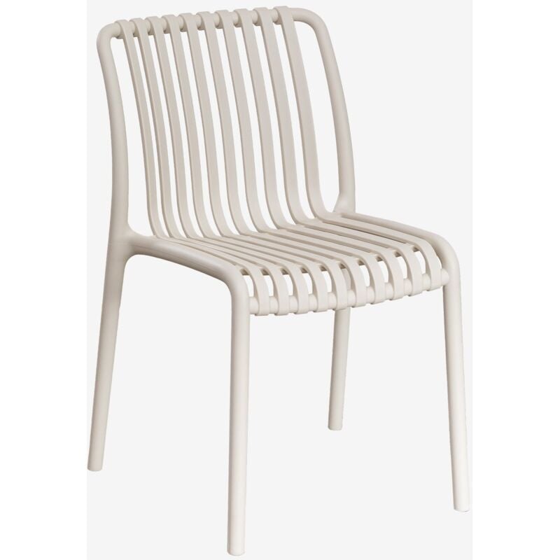 Lot de 2 chaises de jardin empilables en polypropylène Wendell Sklum Tapioca Beige