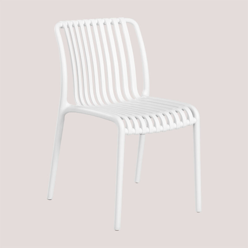 Lot de 2 chaises de jardin empilables en polypropylène Wendell SKLUM Blanc Gardenia