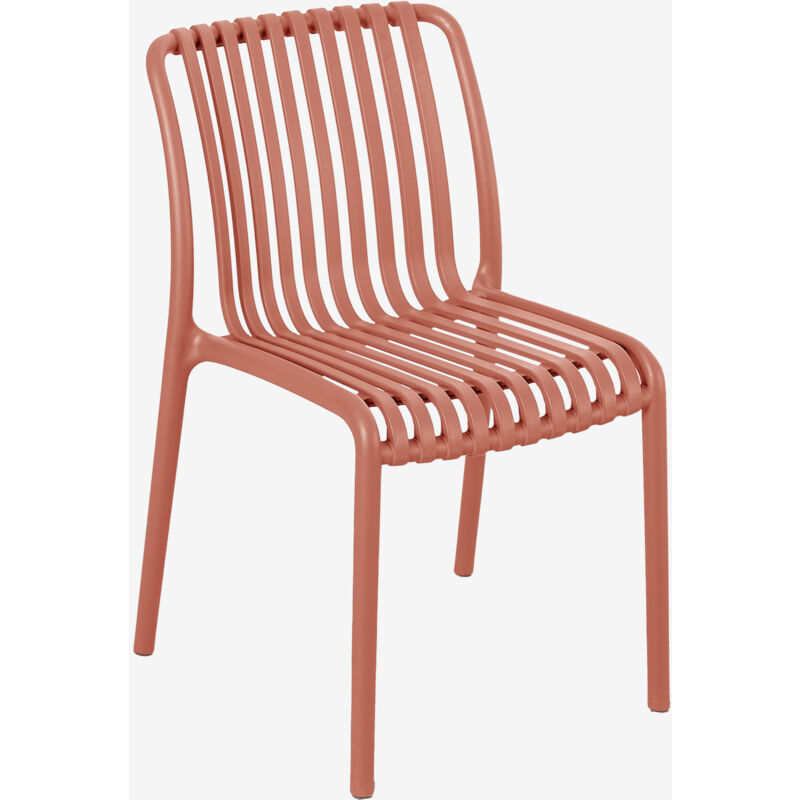 Lot de 2 chaises de jardin empilables en polypropylène Wendell Sklum Rouge Tuile
