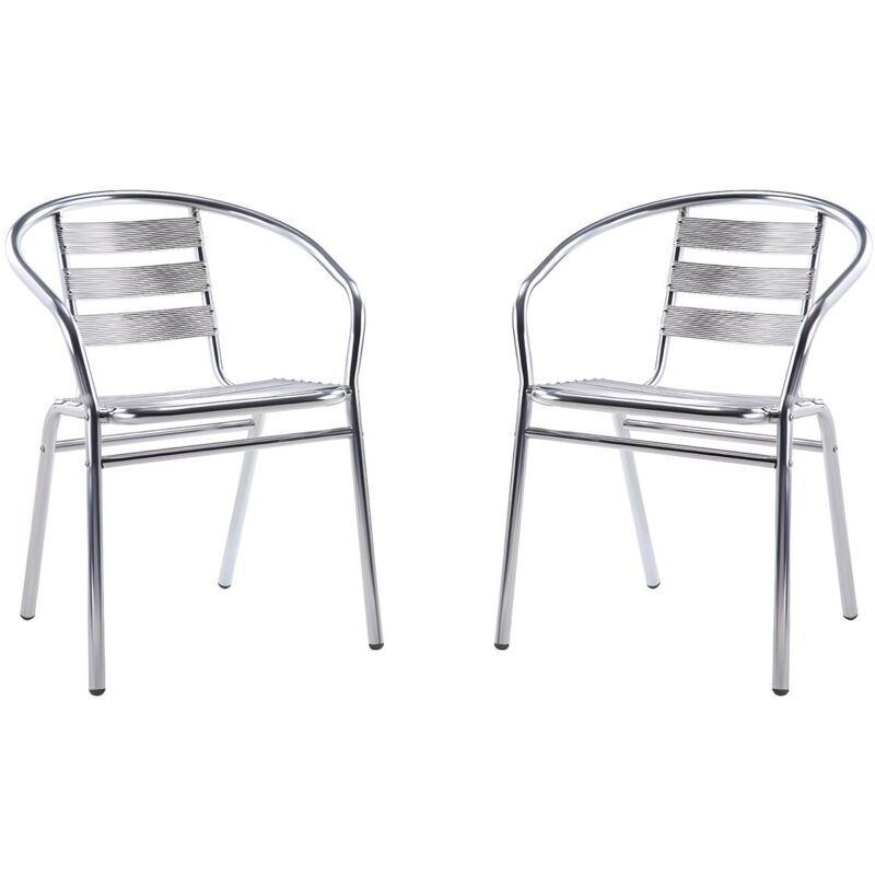 Vente-unique - Lot de 2 fauteuils de jardin en aluminium - montmartre de mylia