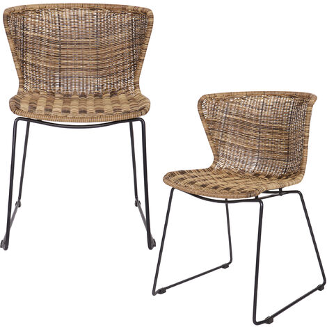 Lot de 2 chaises couleur natural - Collection Wings - Woood