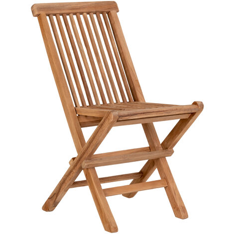 Lot de 2 chaises de jardin en teck pour enfant