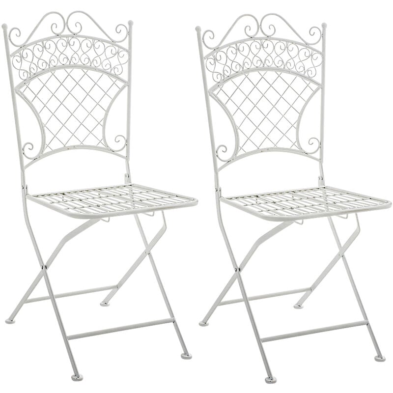 Ensemble de 2 chaises de jardin pliantes Adelar Bianco