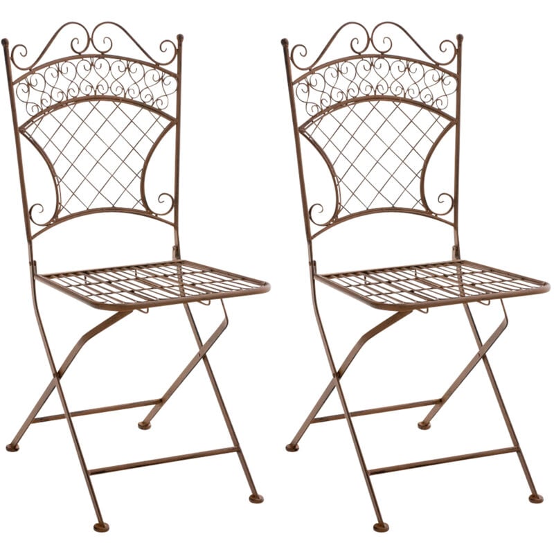 Ensemble de 2 chaises de jardin pliantes Adelar Antico Marrone