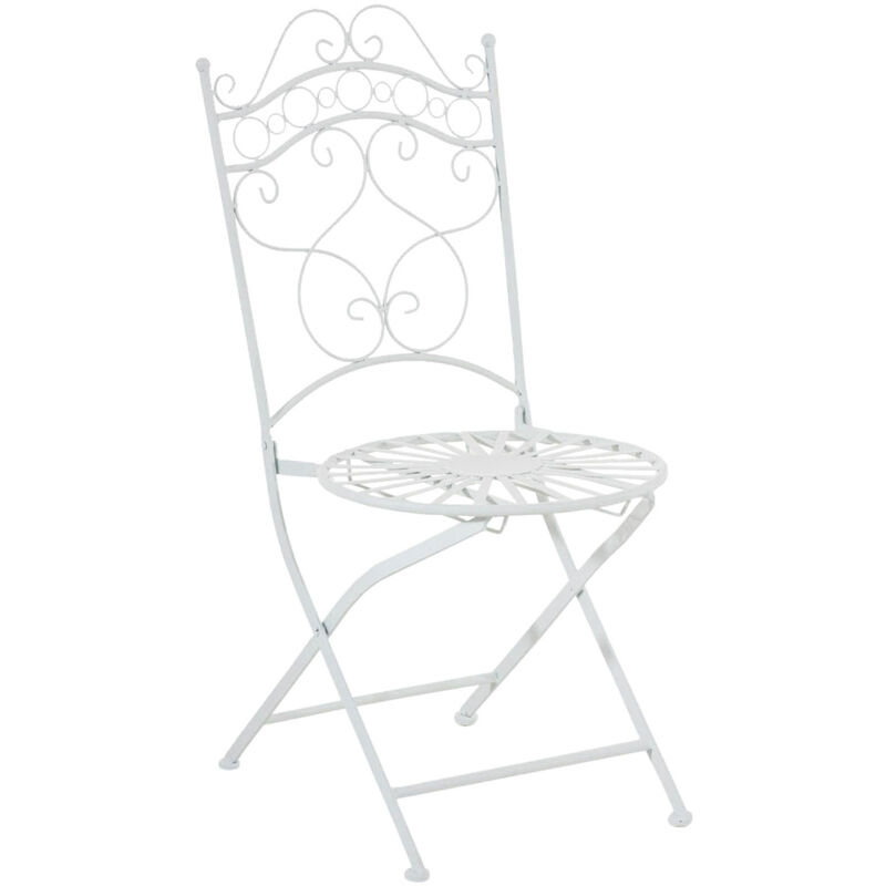 CLP - Set 2 chaises extérieures Détails de conception gracieux de différentes couleurs faites à la main colore : Blanc