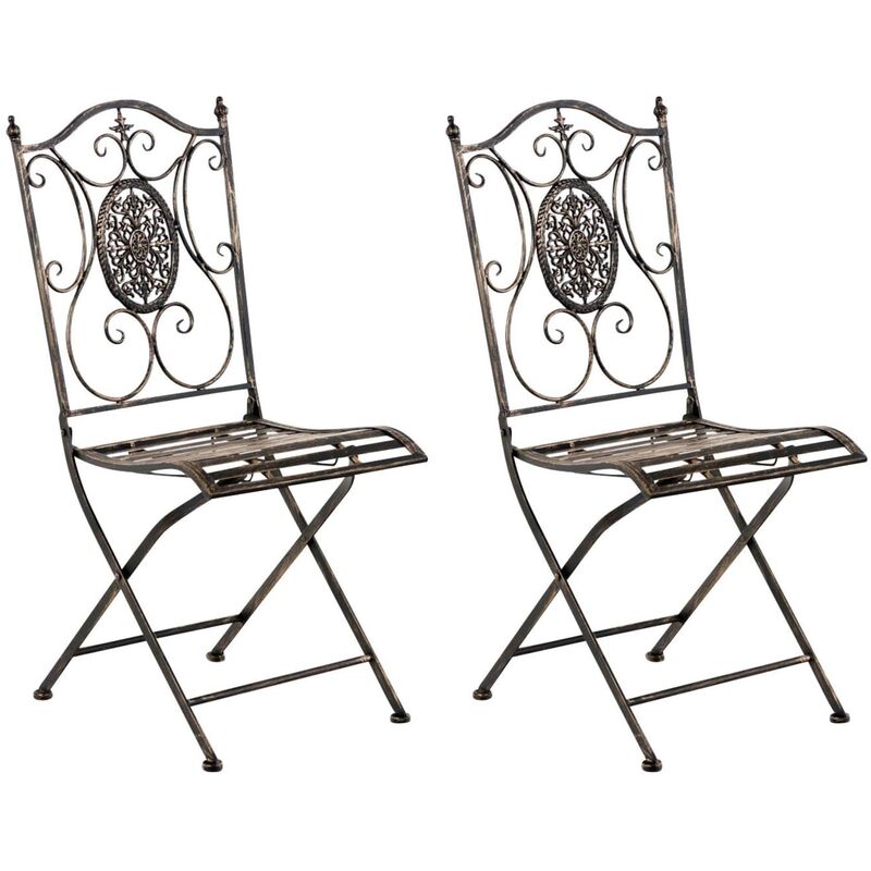 CLP - Ensemble de 2 chaises pliantes en bronze Sibell