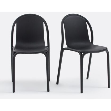 Lot de 2 Chaises de Jardin VONDOM Brooklyn Anthracite - 65037