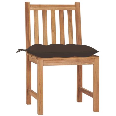 Lot de 2 Chaises de jardin，Chaise d'extérieur avec coussins Bois de teck massif CFW4455777