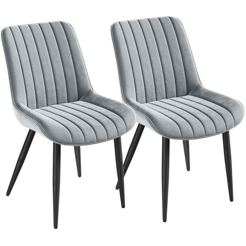 Lot de 2 Chaises , Chaises Salle à Manger avec Pied Métal
