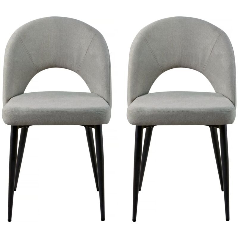 Habitat Et Jardin - Lot de 2 chaises 'Alma' - Gris