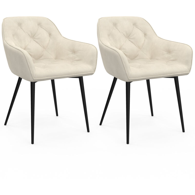 Lot chaises et fauteuils de table beige