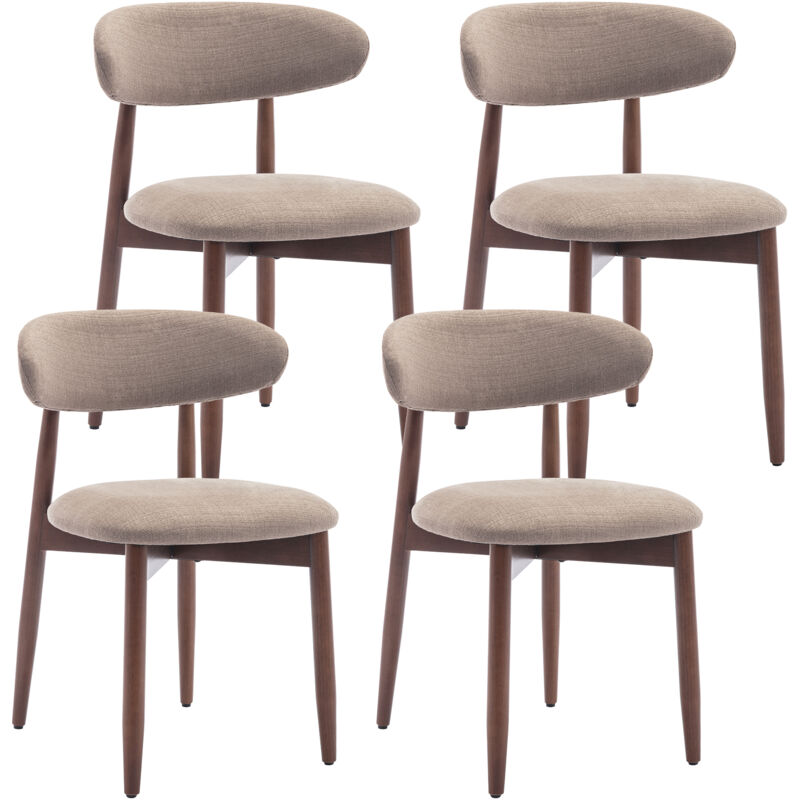 Colamy - chaise-Lot de 4 Chaises -Chaise de Salle à Manger, Structure en Métal, Design Vintage, Chaise Idéales pour Cuisine et Salle à Manger-Bleu
