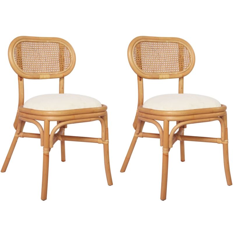décoshop26 - lot de 2 chaises de salle à manger cuisine design classique lin