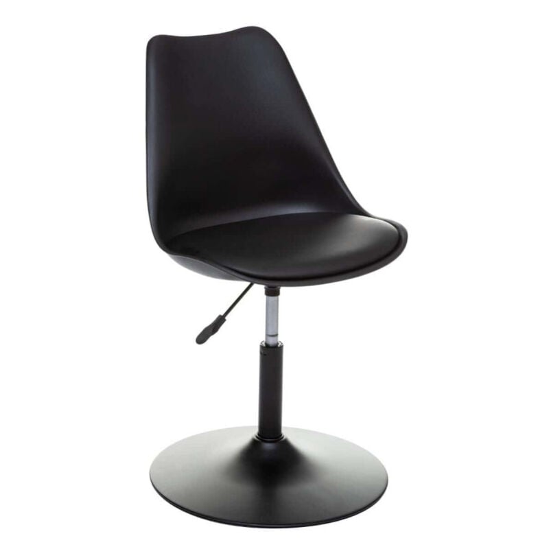 Atmosphera - Lot de 2 chaises déco hauteur ajustable style scandinave 'Aiko' Couleur: Noir