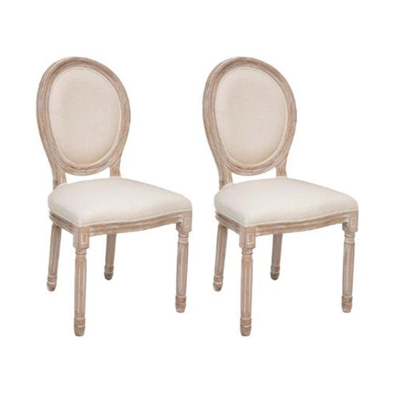 Lot de 2 Chaises Design 'Cleon' 96cm Beige