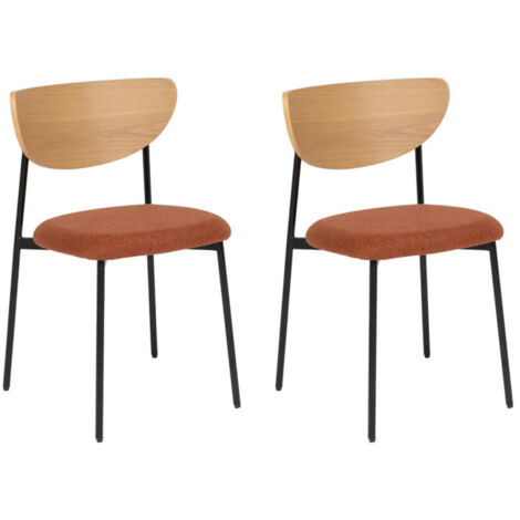 Lot de 2 Chaises Design "Jaisa" 81cm Ambre