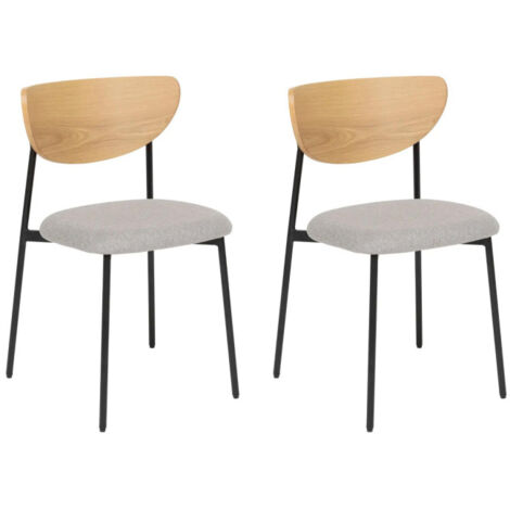 Lot de 2 Chaises Design "Jaisa" 81cm Gris